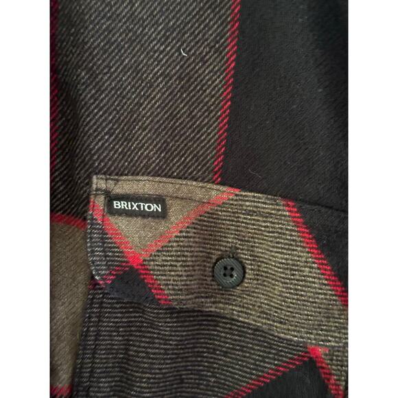Brixton Men's Bowery Flannel Collared Neck Button Down Shirt Size Medium - Picture 6 of 11